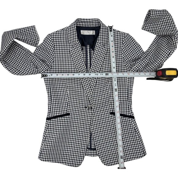 Tahari Size S Woman Arthur S. Levine Womens Black & White Houndstooth Blazer - Picture 5 of 9